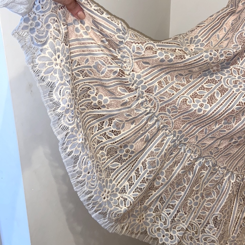 Anthropologie Cream Lace Dress - Picture 10 of 16